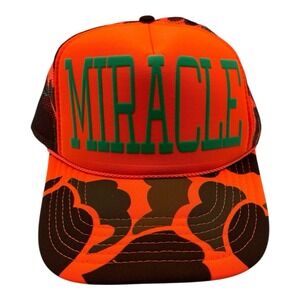Miracle Camo Trucker Hat Cap Blaze Orange Adjustable Snapback NWT Ascot Hart